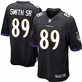 Nike Men & Women & Youth Ravens #89 Steve Smith Sr Black Team Color Game Jersey,baseball caps,new era cap wholesale,wholesale hats